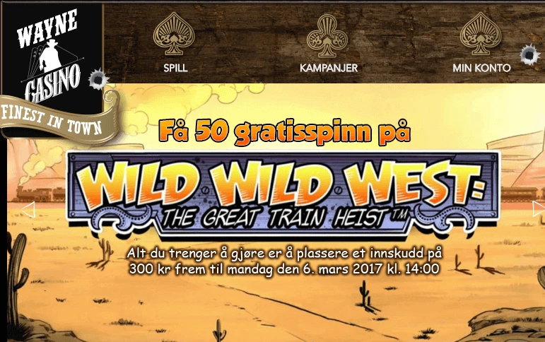 Spillminiatyrbilder Wayne Kasino Wild Wild West Kasino